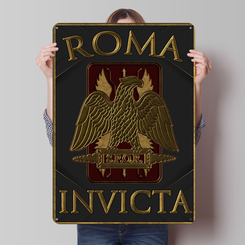 Retro Gaming Empire - SPQR Roma Invicta Empire Tin Plaque