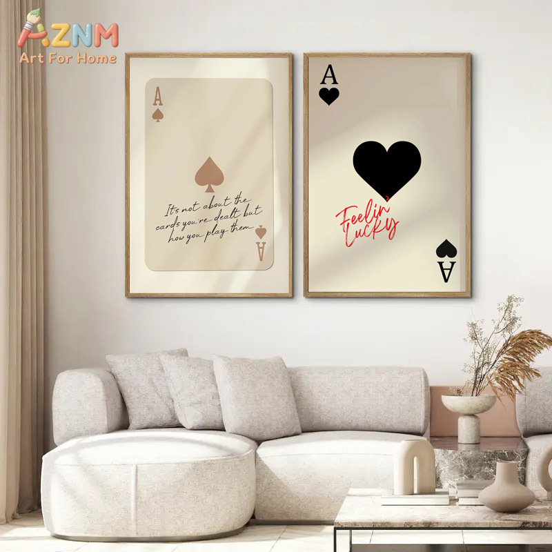 AZNM Ace of Spades Feeling Luc - Retro Poster Gaming 评论和价格