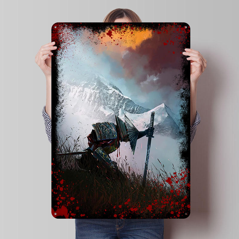 Samurai Pop Art Printed Poster - Retro Poster Gaming 评论和价格
