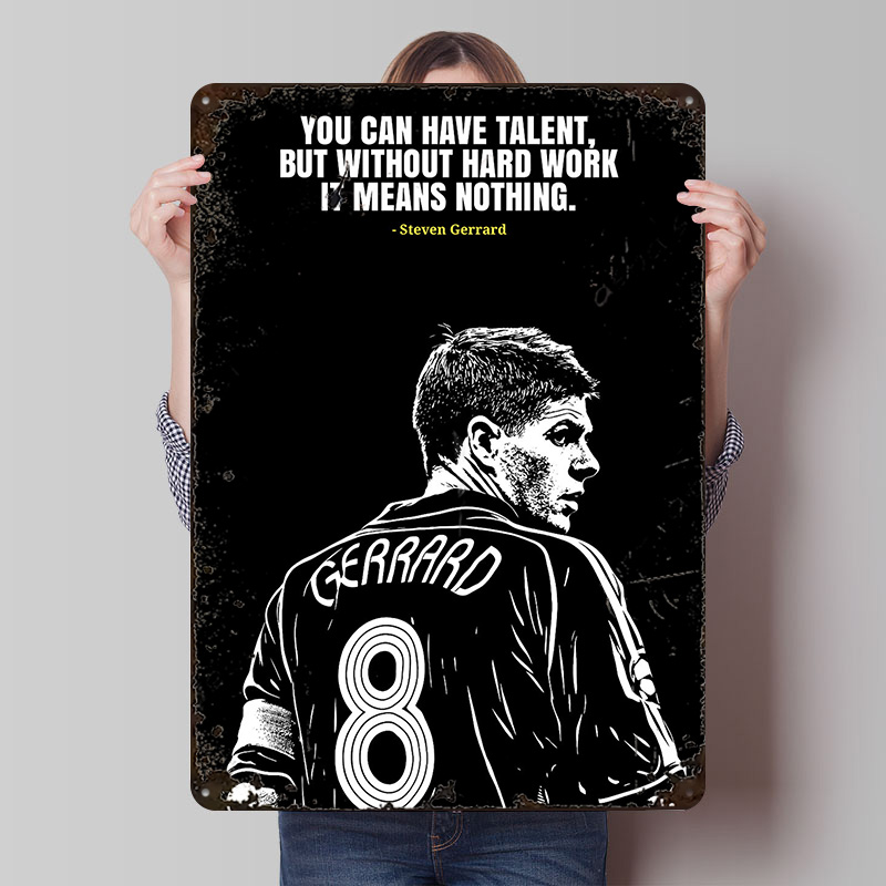 Steven Gerrard Quote Metal Pos - Retro Poster Gaming 评论和价格