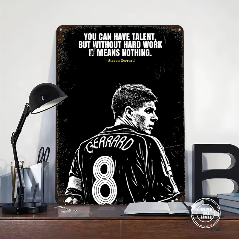 Steven Gerrard Quote Metal Pos - Retro Poster Gaming 评论和价格