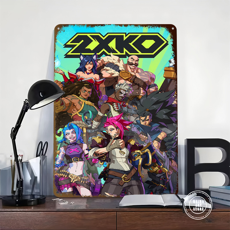 2XKO Fighting Game Art Tinplat - Retro Poster Gaming 评论和价格