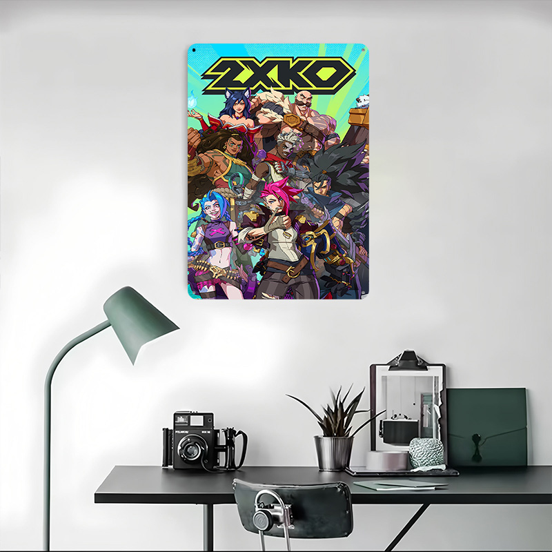 2XKO Fighting Game Art Tinplat - Retro Poster Gaming 评论和价格