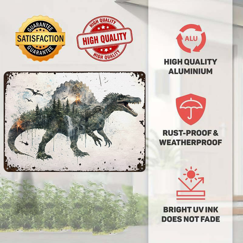 Spinosaurus Metal Poster Custo - Retro Poster Gaming 评论和价格