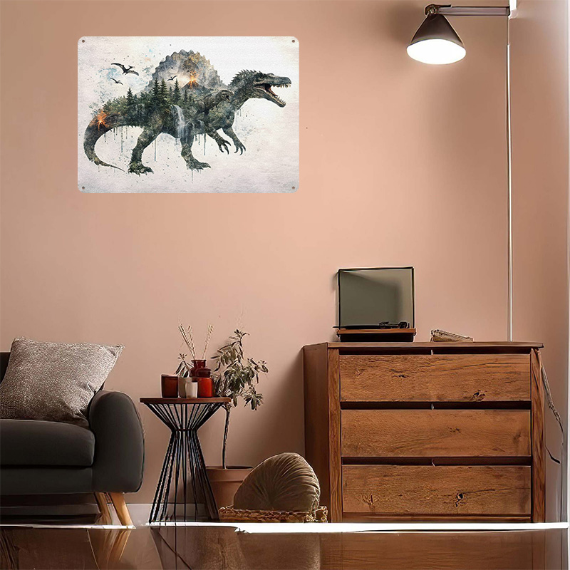 Spinosaurus Metal Poster Custo - Retro Poster Gaming 评论和价格