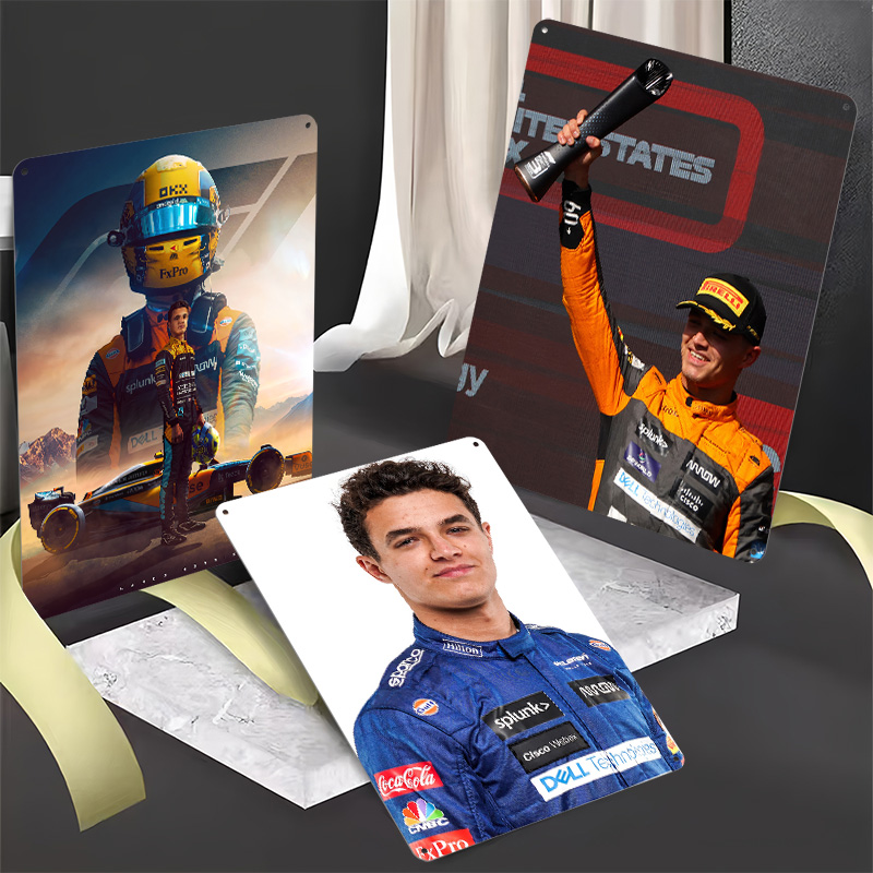Lando Norris Racing Metal Post - Retro Poster Gaming 评论和价格