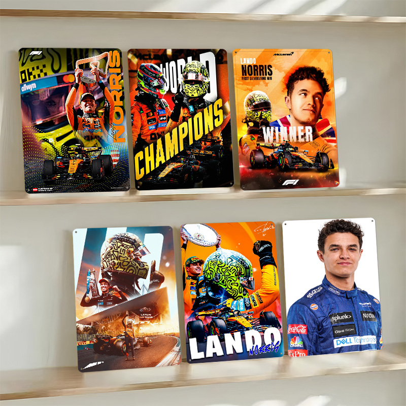 Lando Norris Racing Metal Post - Retro Poster Gaming 评论和价格