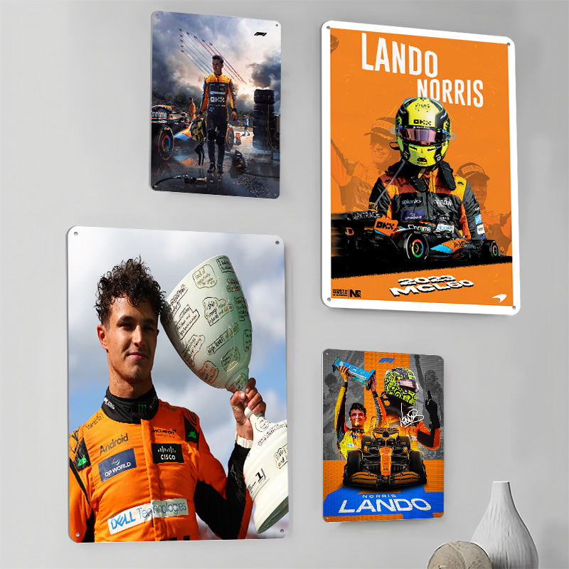 Lando Norris Racing Metal Post - Retro Poster Gaming 评论和价格