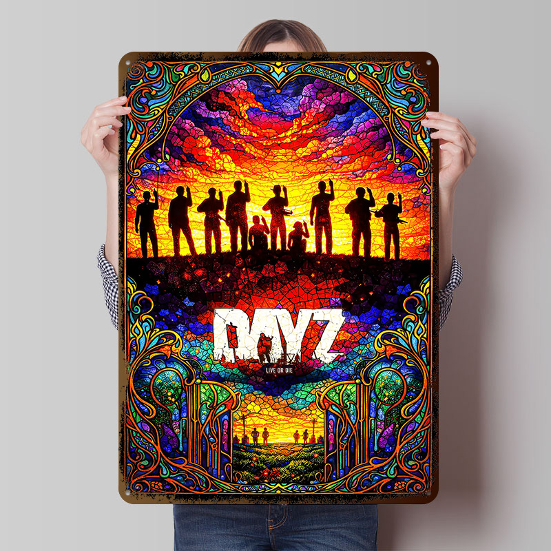 DayZ Stained Glass Tinplate Po - Retro Poster Gaming 评论和价格