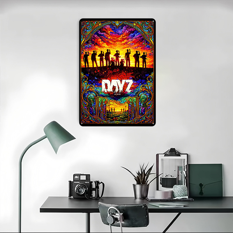 DayZ Stained Glass Tinplate Po - Retro Poster Gaming 评论和价格