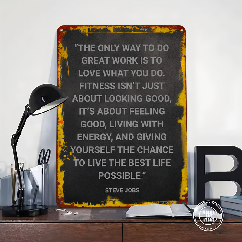 Steve Jobs Fitness Quote Metal - Retro Gaming Jobs 评论和价格