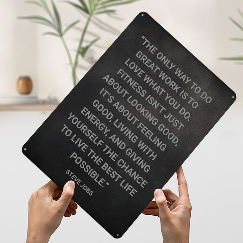 Steve Jobs Fitness Quote Metal - Retro Gaming Jobs 评论和价格