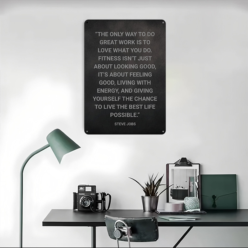 Steve Jobs Fitness Quote Metal - Retro Gaming Jobs 评论和价格