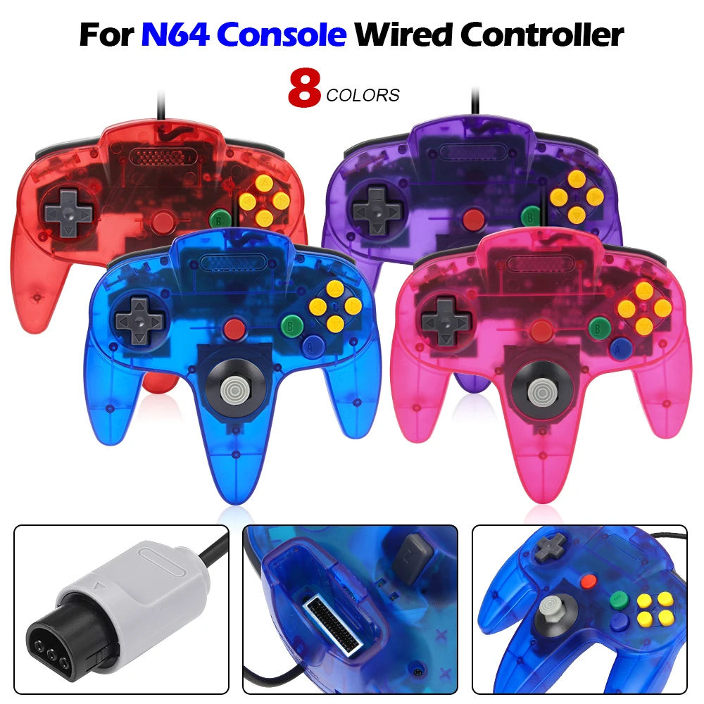 8 Colors Wired Gamepad For N64 - Retro Gaming Joystick 评论和价格