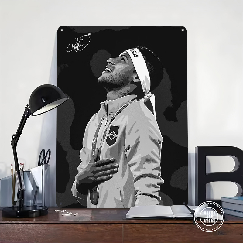 Neymar Jr. Portrait Poster Cus - Retro Poster Gaming 评论和价格