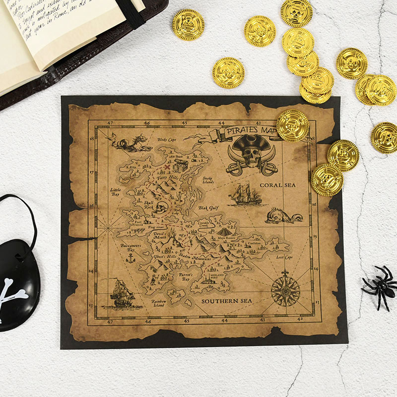 Pirate Adventure Treasure Hunt - Retro Poster Gaming 评论和价格