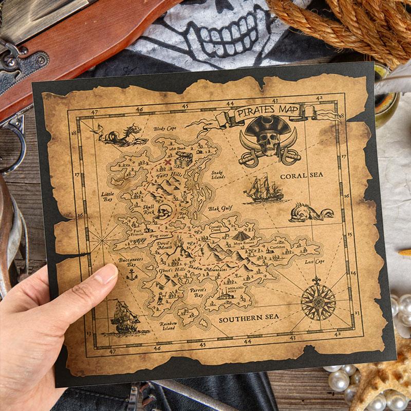 Pirate Adventure Treasure Hunt - Retro Poster Gaming 评论和价格